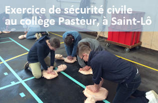 Exercice attentat ou intrusion, au collège Pasteur, à Saint-Lô, jeudi 18 octobre prochain